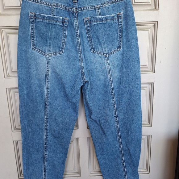 Mele N Pele Jeans Junior SZ01 Back Seam Spliit Hem 5 Pocket Style Zip Good Shape - Picture 7 of 9